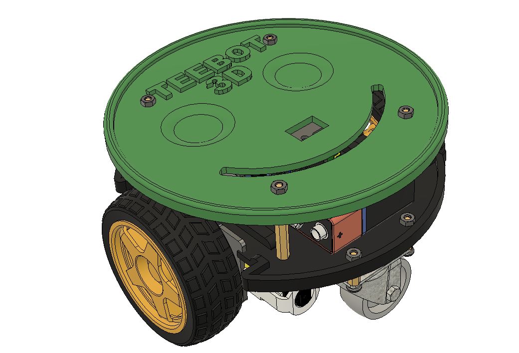 2 Wheel Bluetooth Arduino robot – TEEBOT3D
