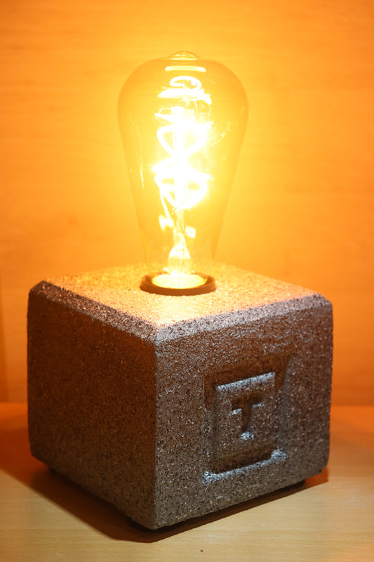 Precast  concrete table lamp 101