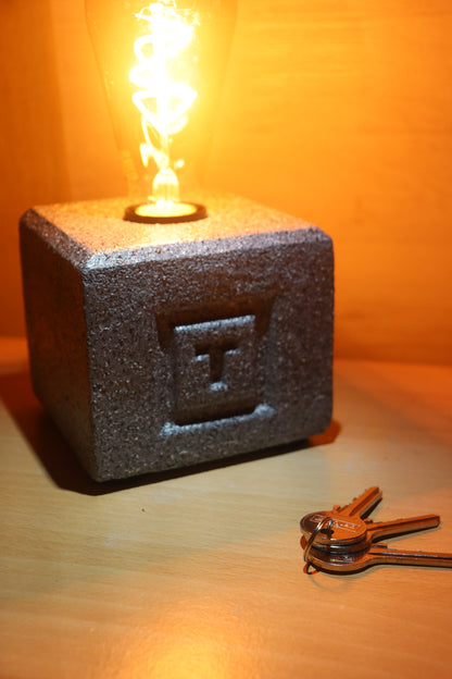 Precast  concrete table lamp 101