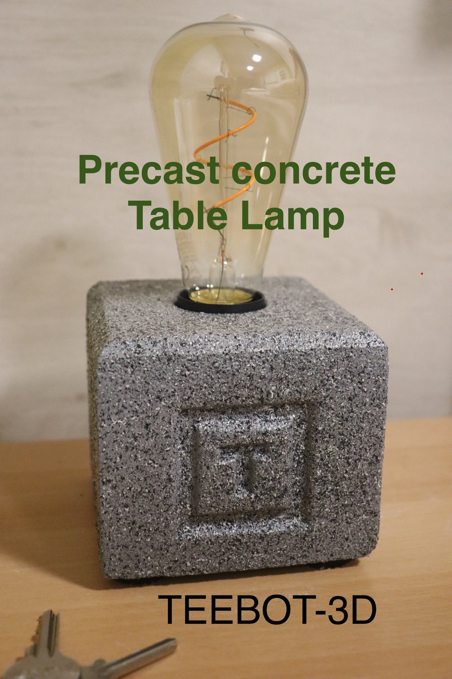 Precast  concrete table lamp 101